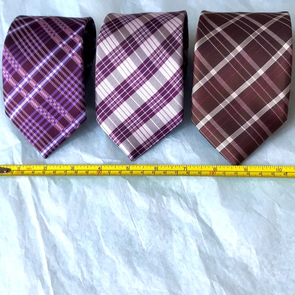 NWOT Rosso Bianco checker slim tie bundle - Picture 3 of 7